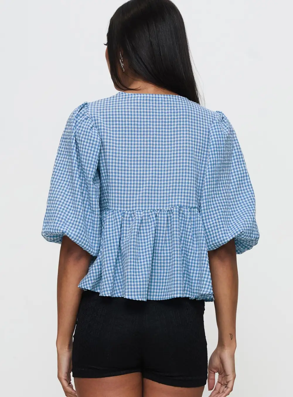 Tie Detail Pleated Women's Blouse
