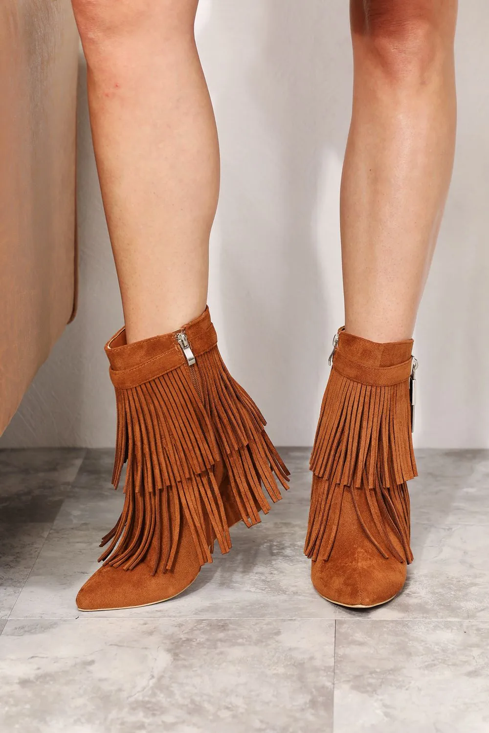 Everyday Tassel Heels Boots
