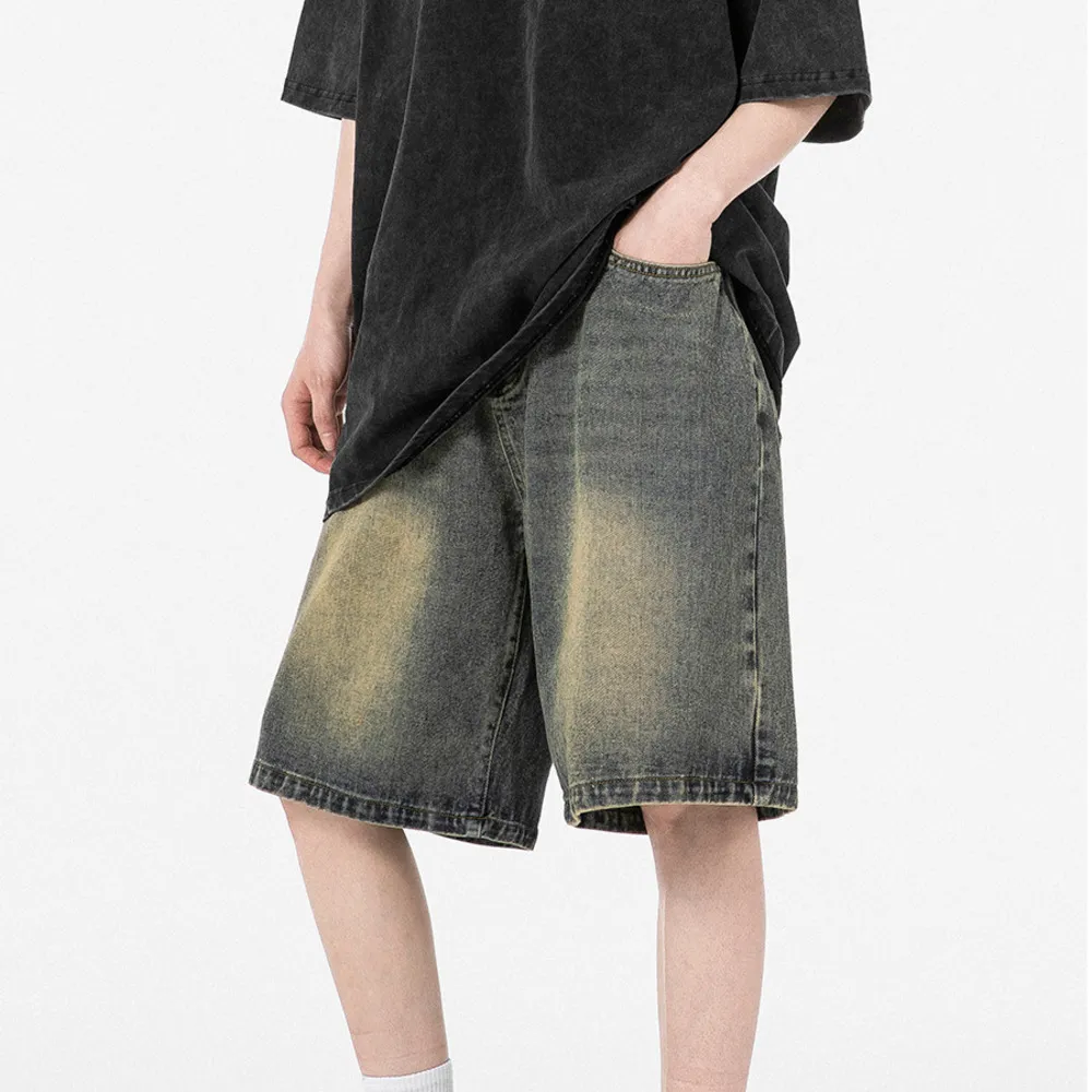 Distressed Denim Shorts