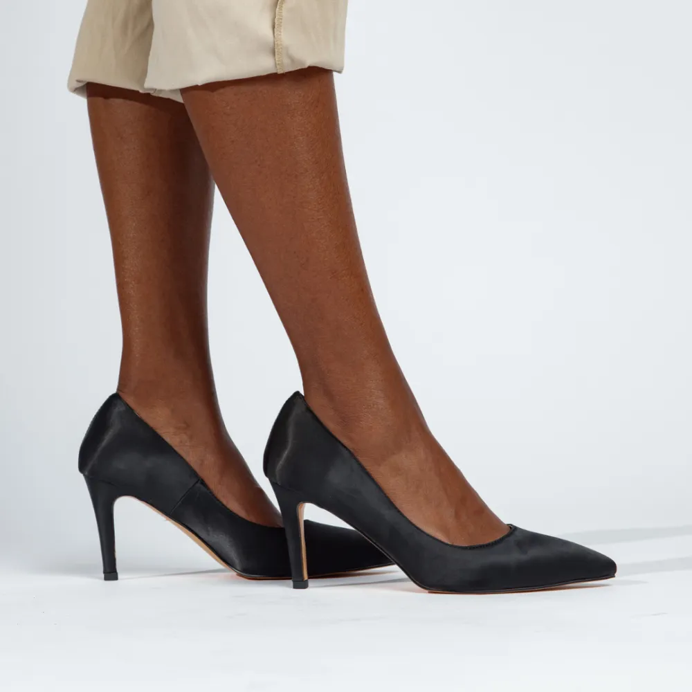Faux Leather Stiletto Pumps