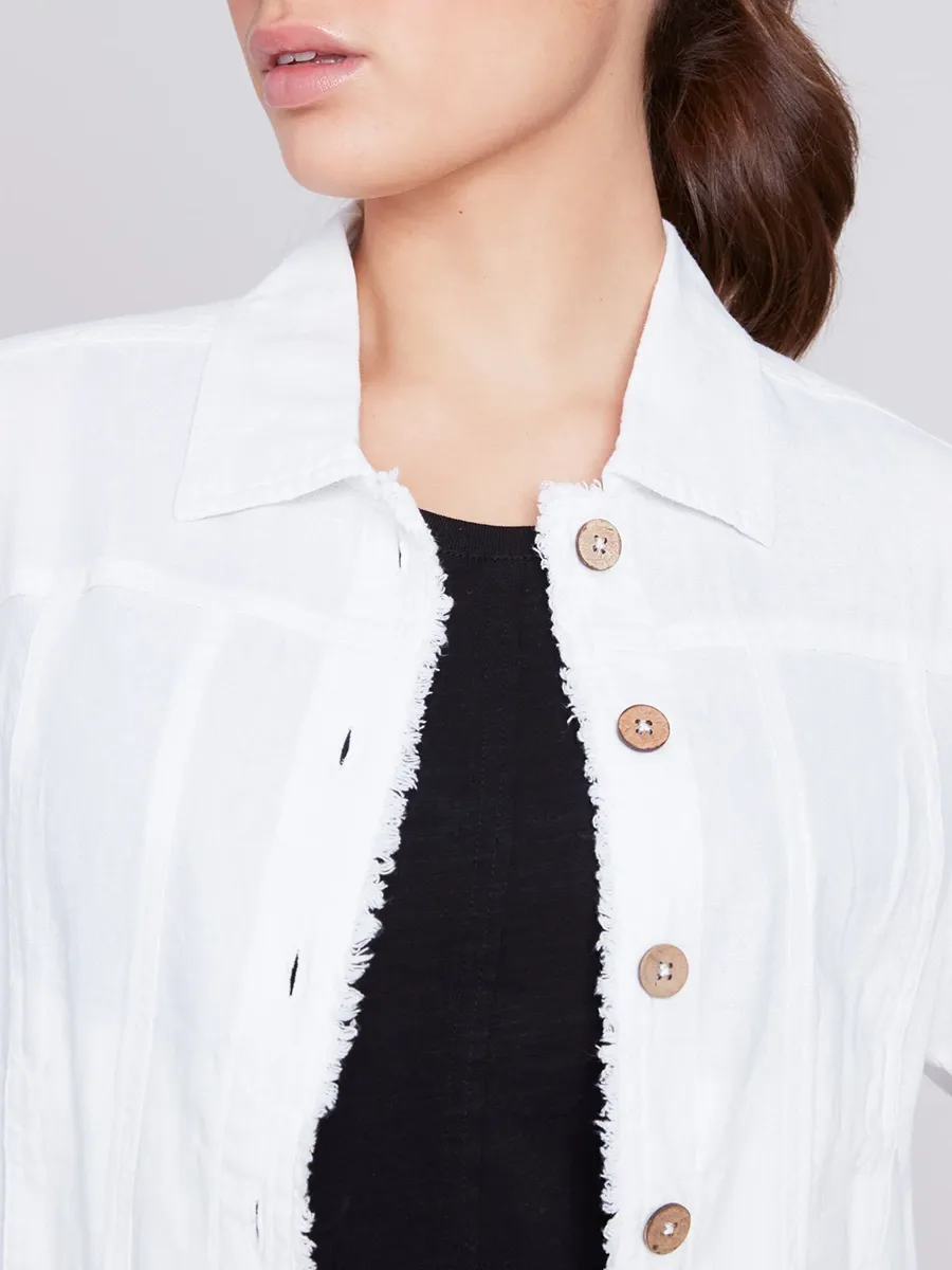 Fashionable And Versatile Linen Blend Women's Jacket