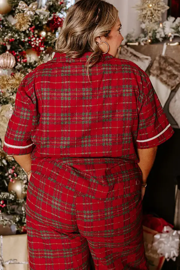 Plaid Print Short Pajama Set