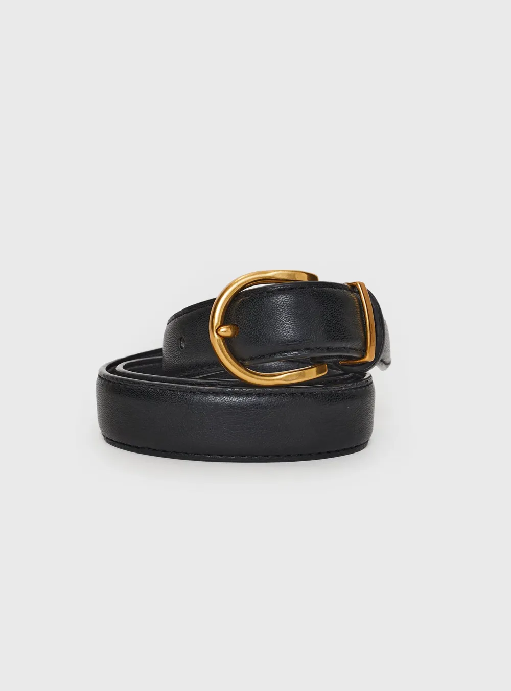 Sleek Leather Waist Belt