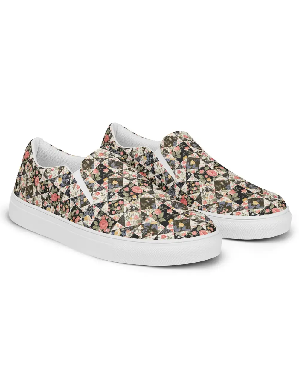 Patchwork Quilt Slip On Shoes