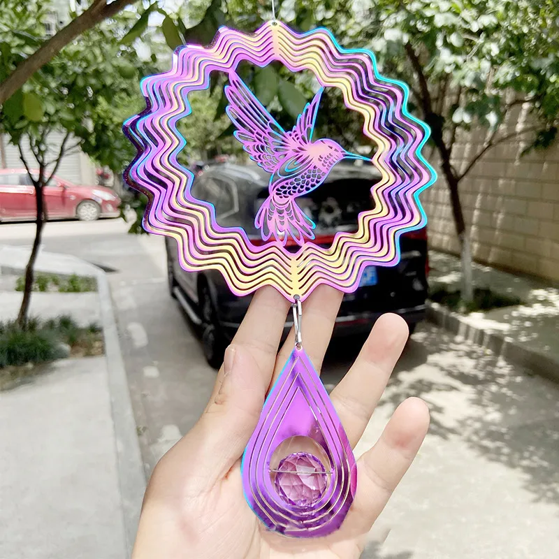 🎉 2025 Hot Sale - 6 INCH 3D Rotating Mandala Wind Chime