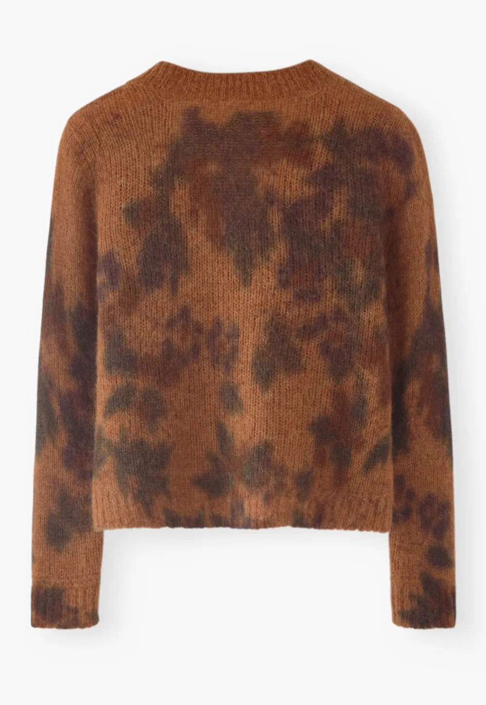 Printed cardigan wool blend