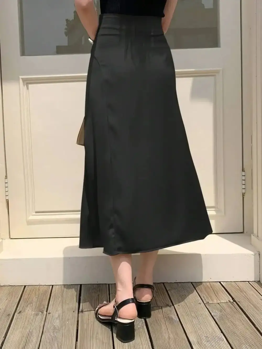 Airy Wrap Asymmetric Skirt