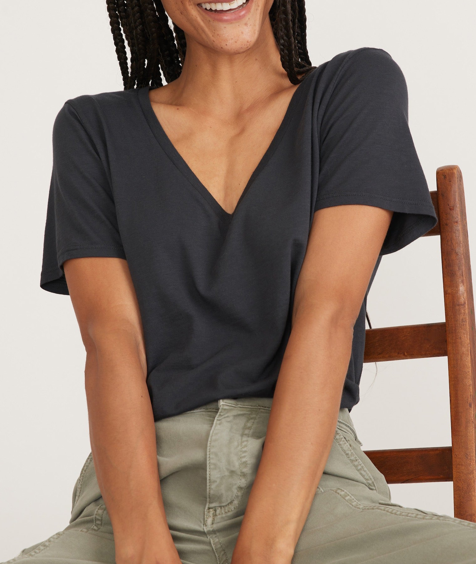 Faded Style V-Neck Comfort Tee