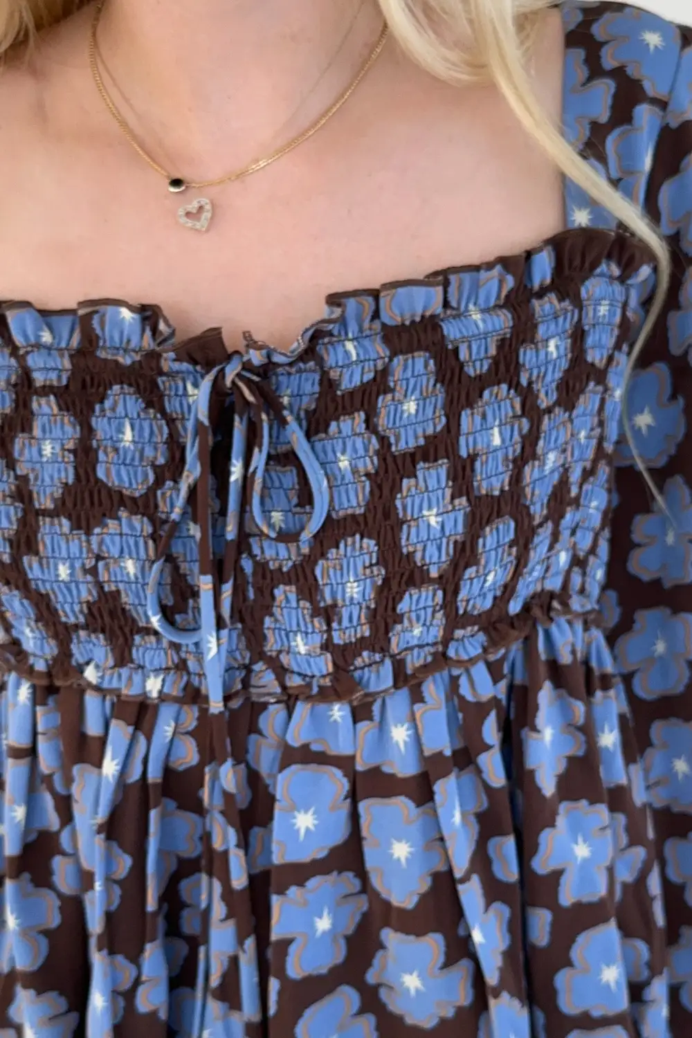 Floral Printed Smocked Top