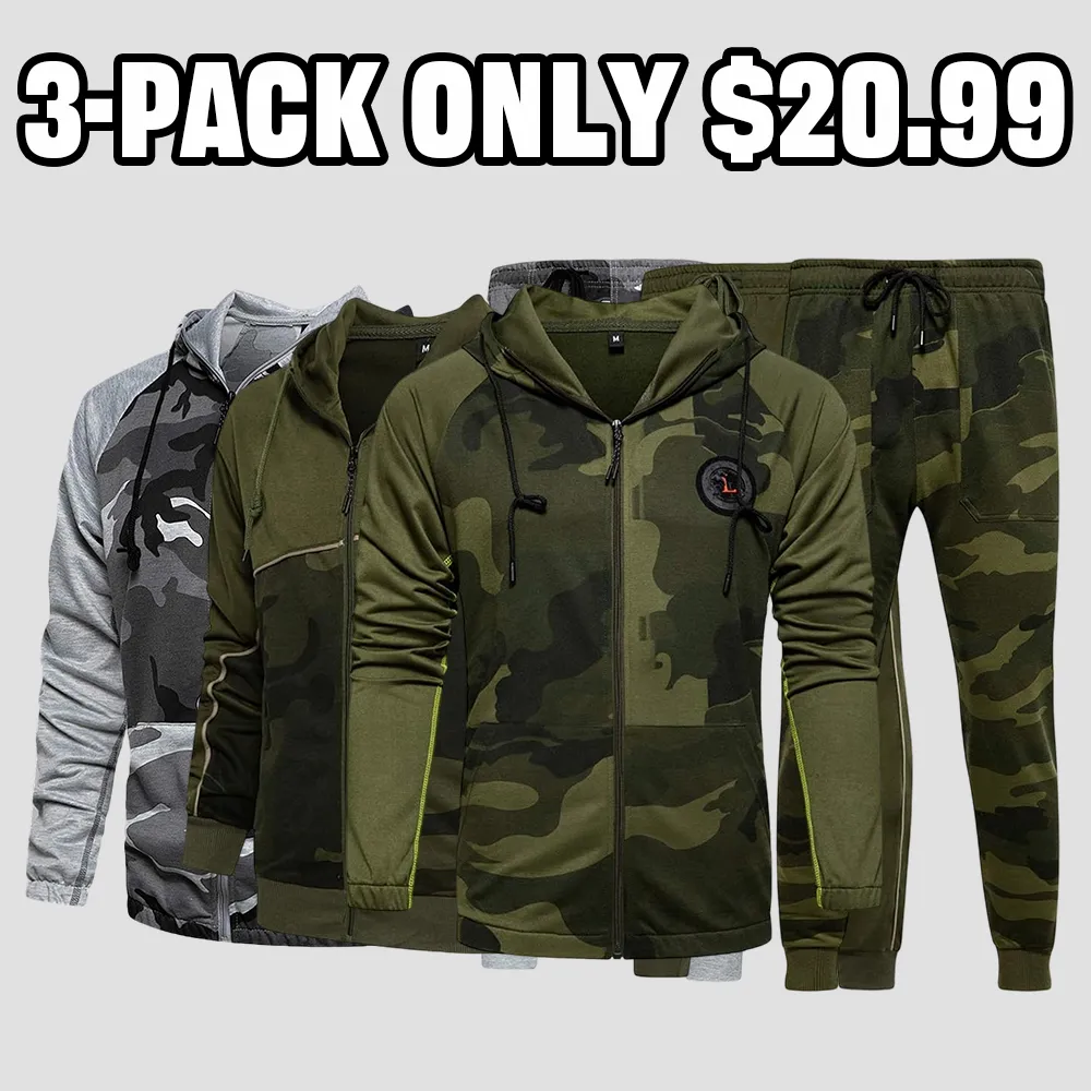 Casual Comfy Camo Suits for Men