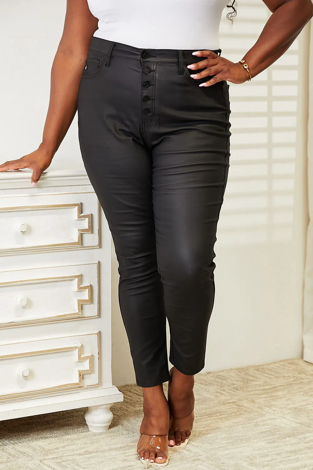 Pocket Detail Structured Denim Jeans