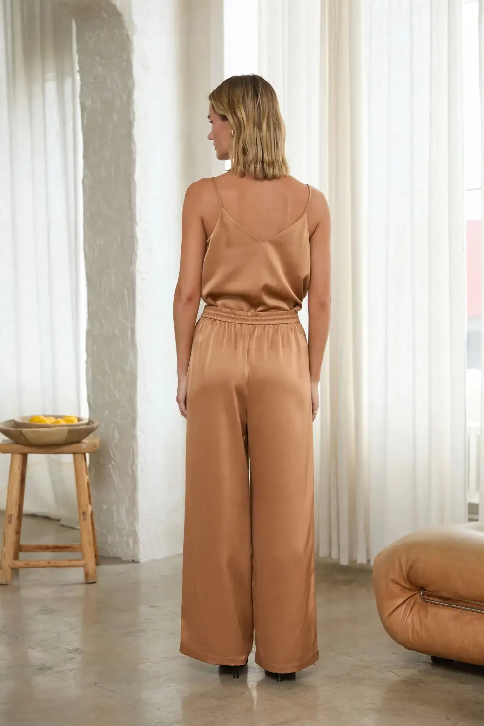 Relaxed Satin Pants Pants