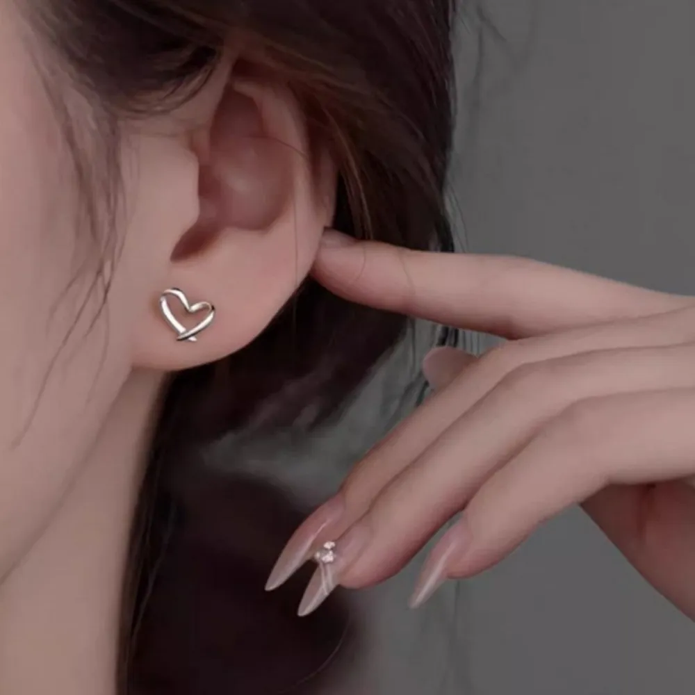 Heart Shaped Stud Earrings