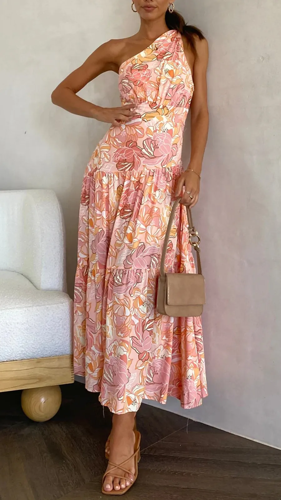 Knot Detail In Shoulder Strap Dress
