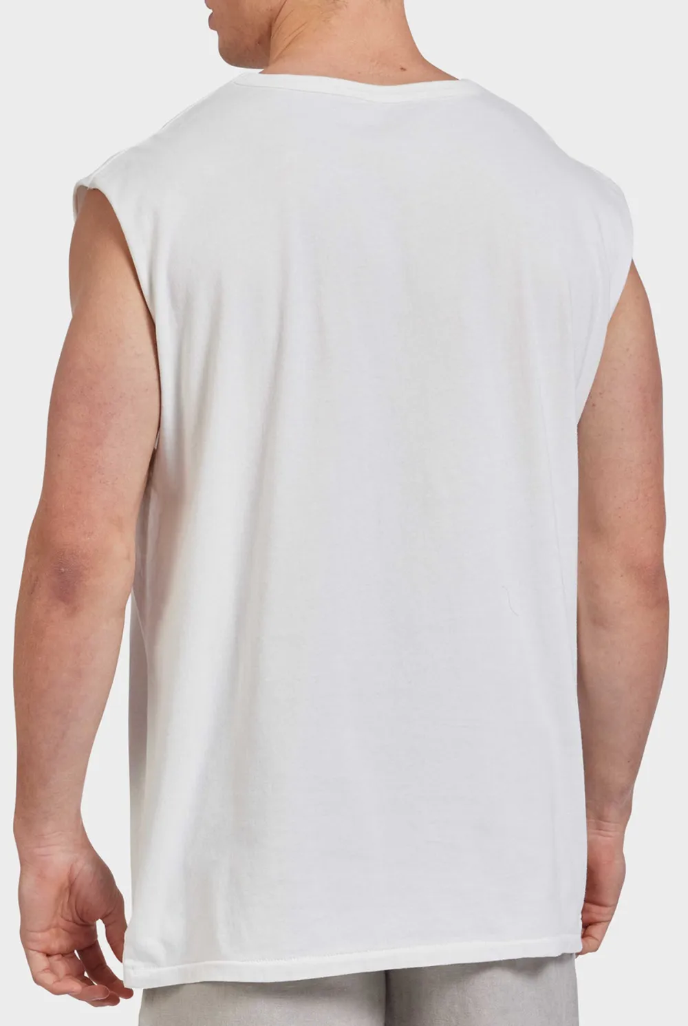 Sleeveless Crew Neck Casual Tee
