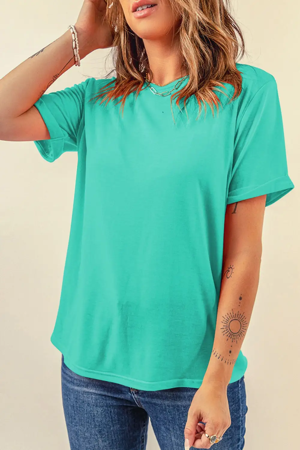 Airy Dolman Crew Neck Tee