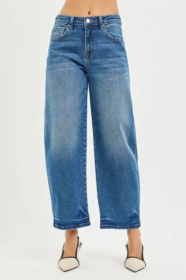 Classic Barrel Leg Denim Jeans