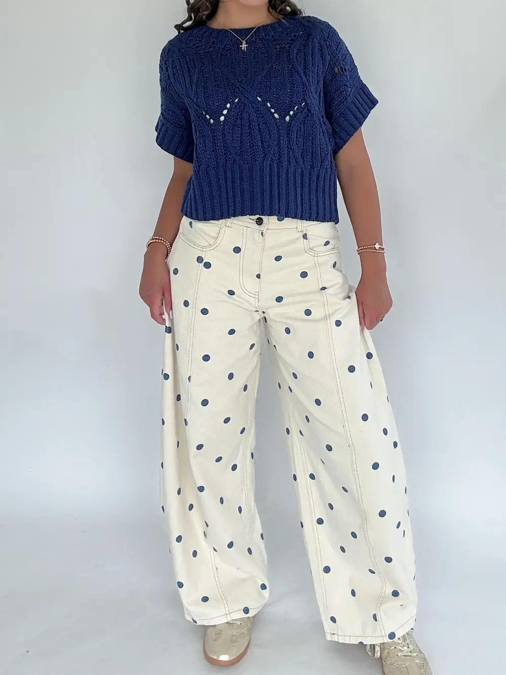 Polka Dot Barrel Pants