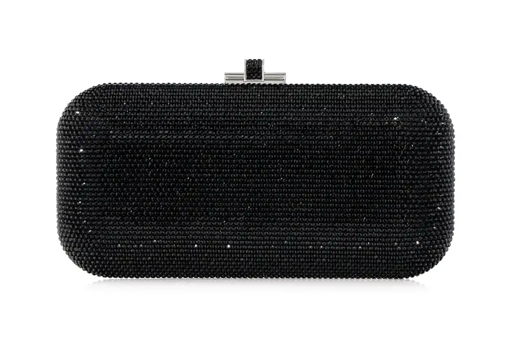 Modern Long Slide Crystal Clutch