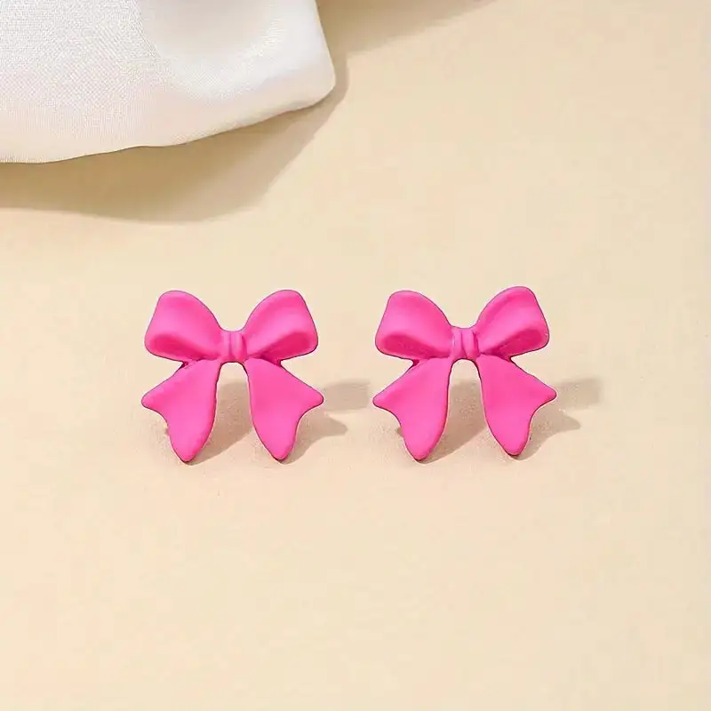 Graceful Bow Stud Earrings