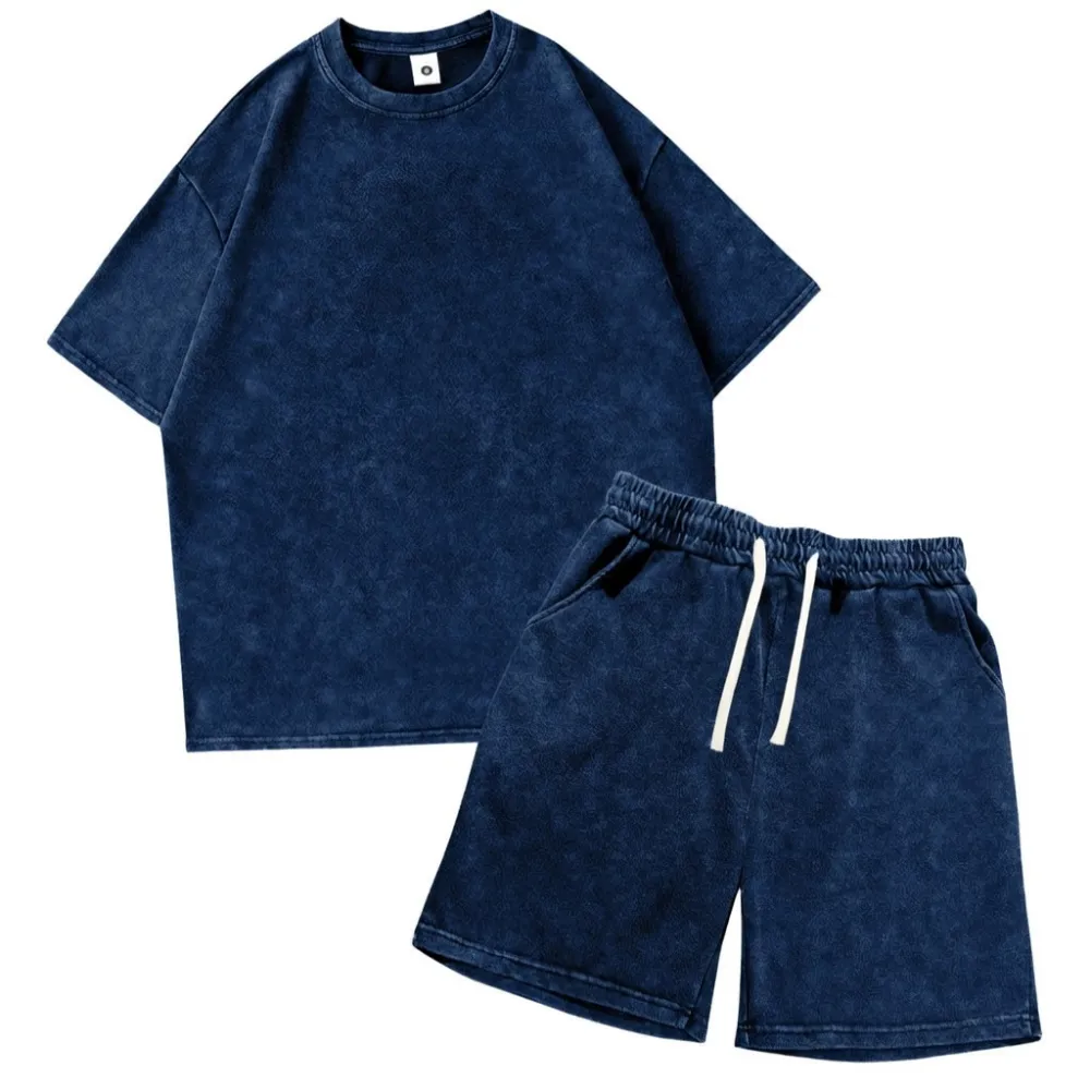Men's classic two-piece soft stretch cotton loungewear set