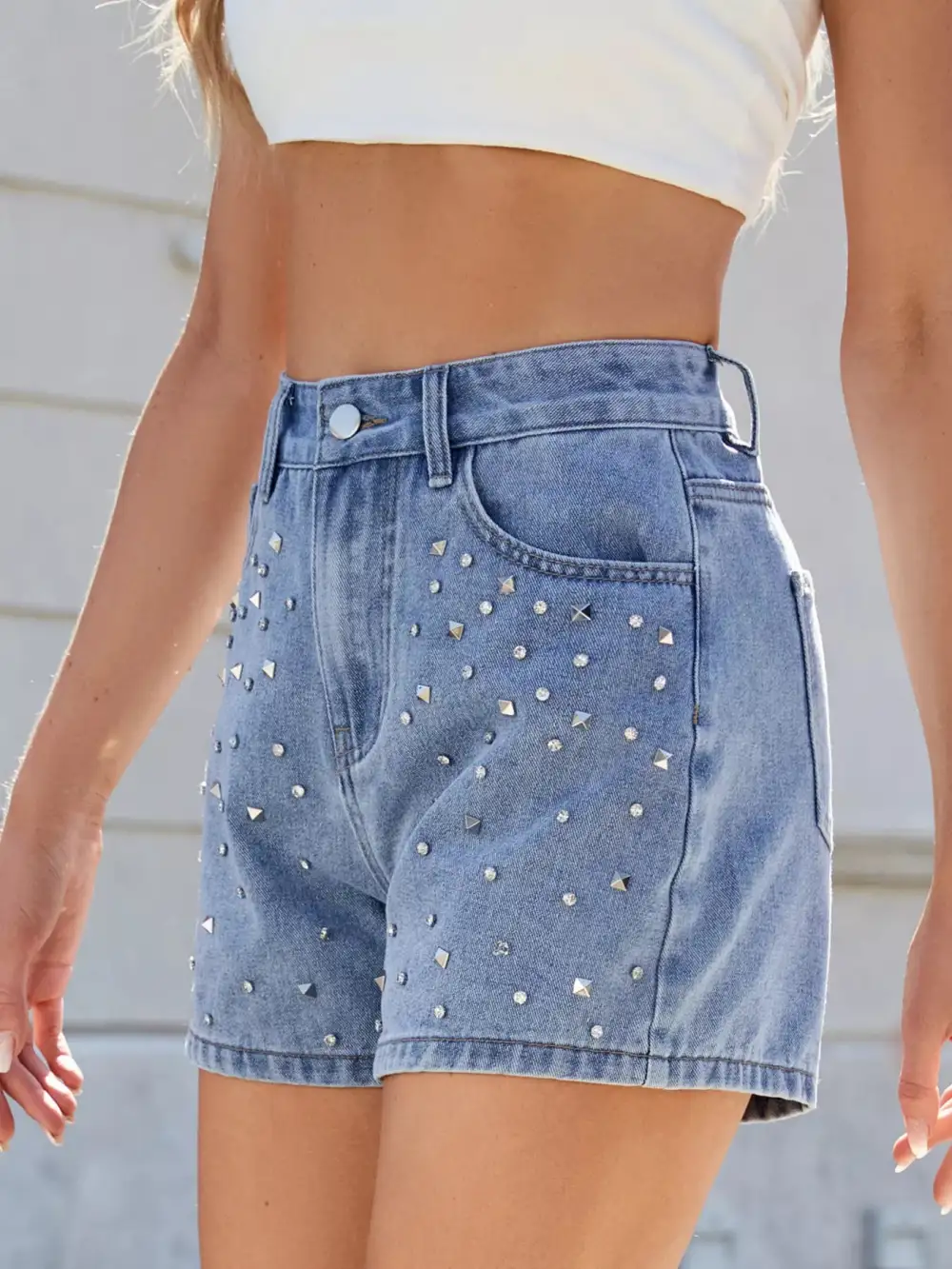 High Waist Denim Shorts