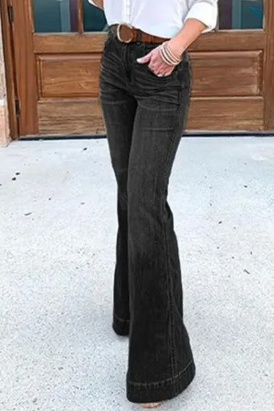 Flared Jeans Pocket Plus Denim