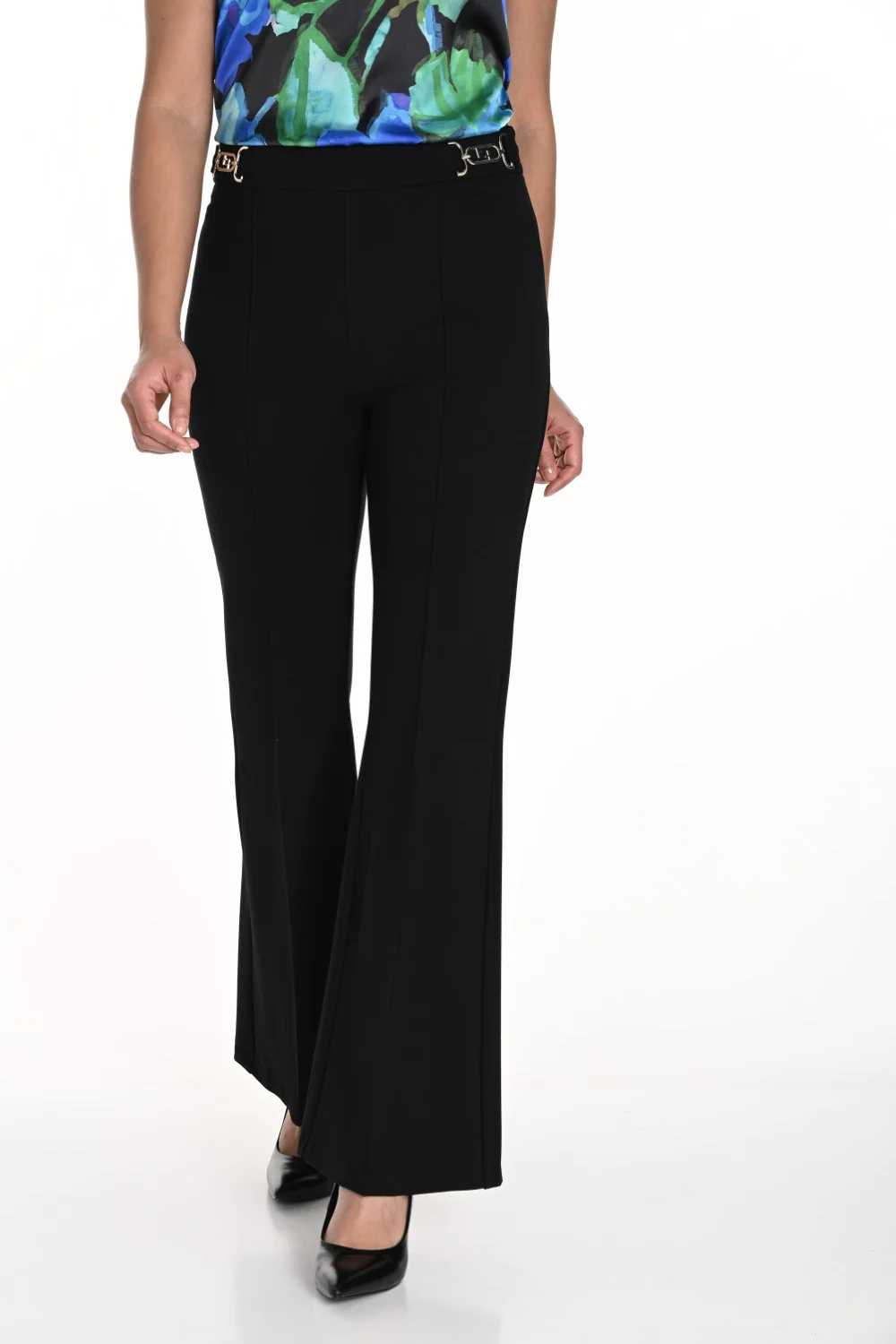 Black High - Waist Flared Pants