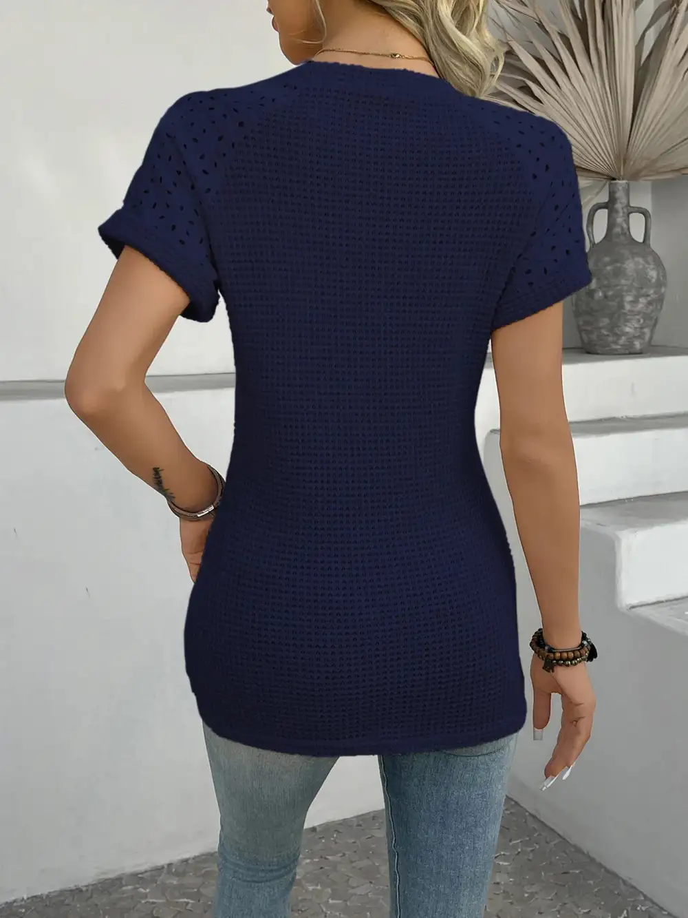 Tailored Short-Sleeve Knit T-Shirt