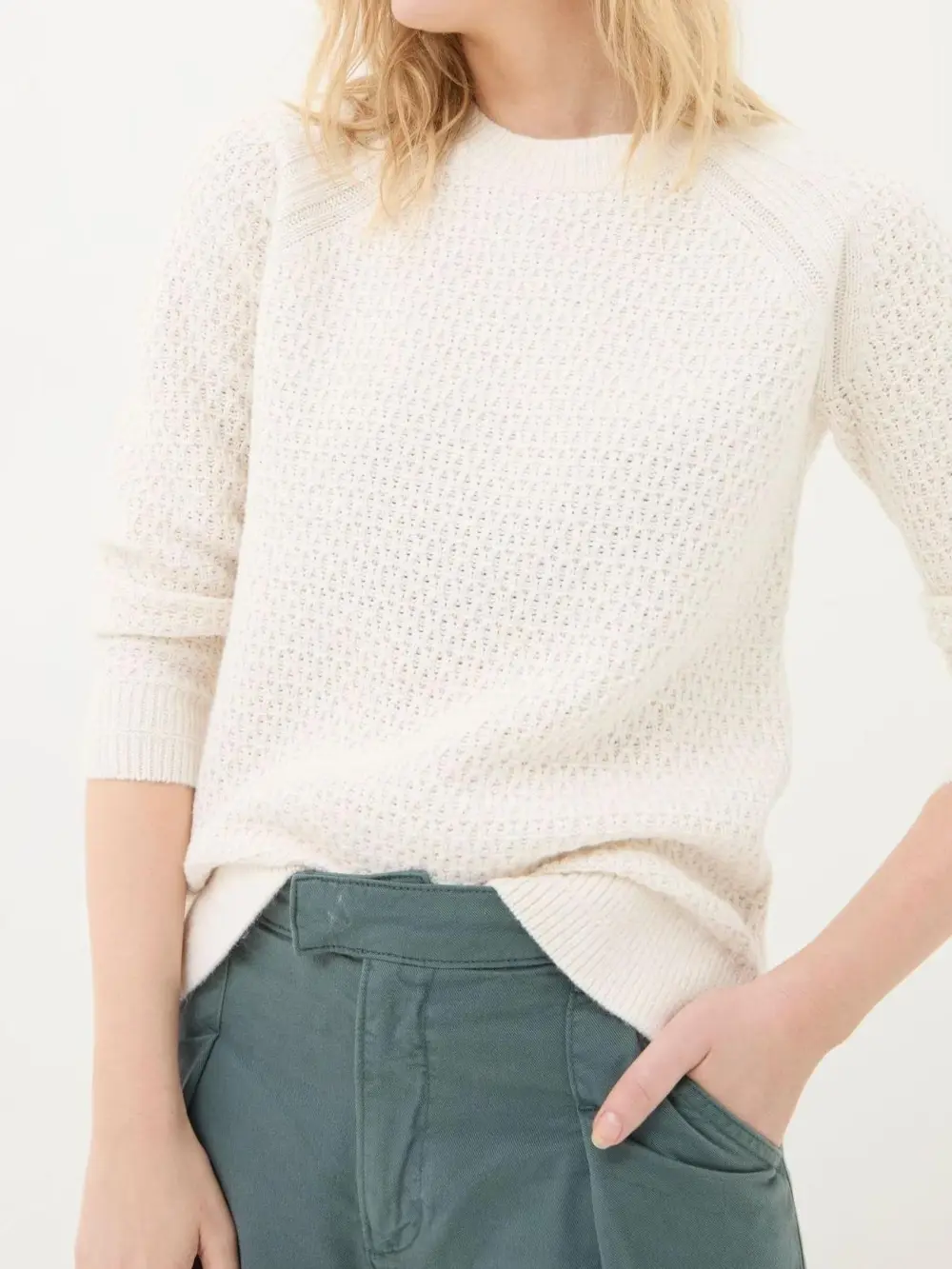 Ella Ivory Textured Jumper