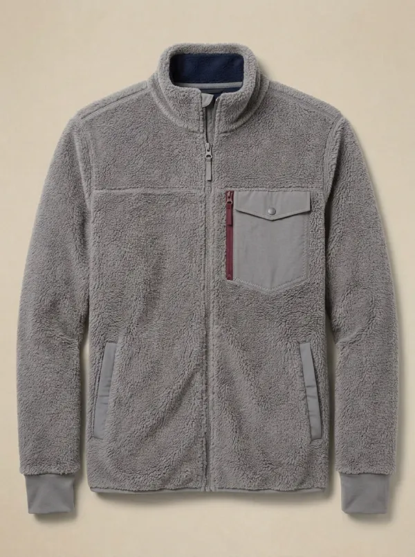 Sherpa Fleece Collar Jacket