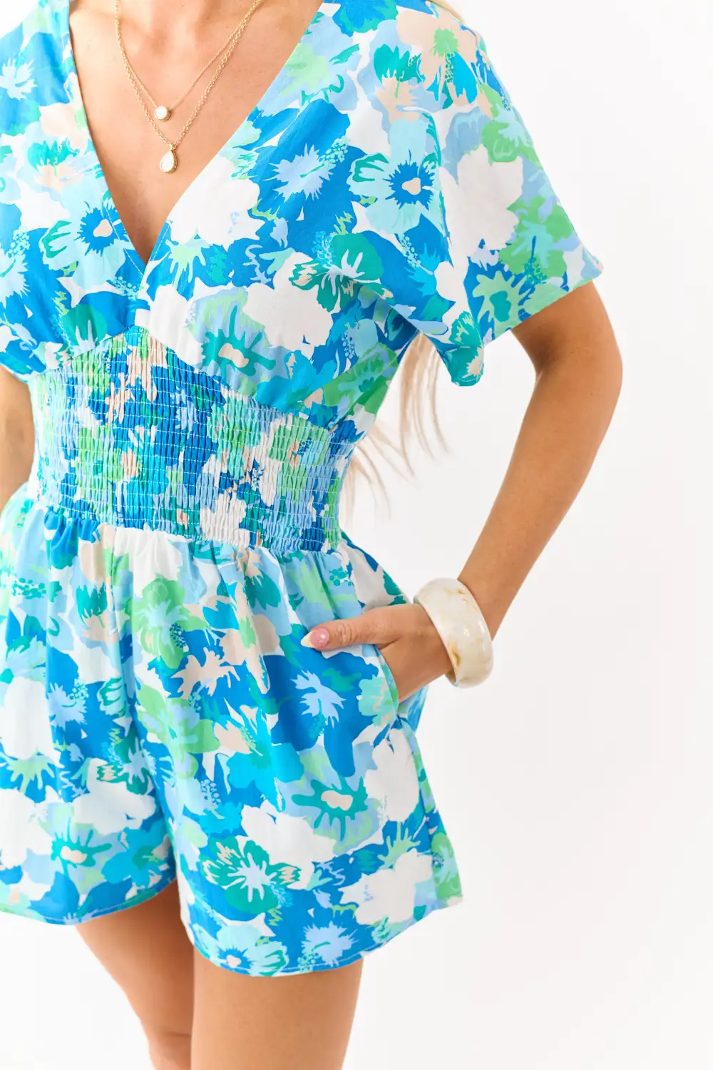 She Sky Powder Floral Print Cotton
