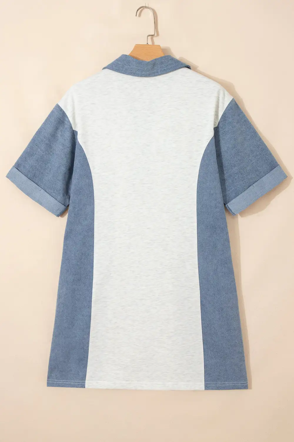 Patchwork Denim Dress Casual