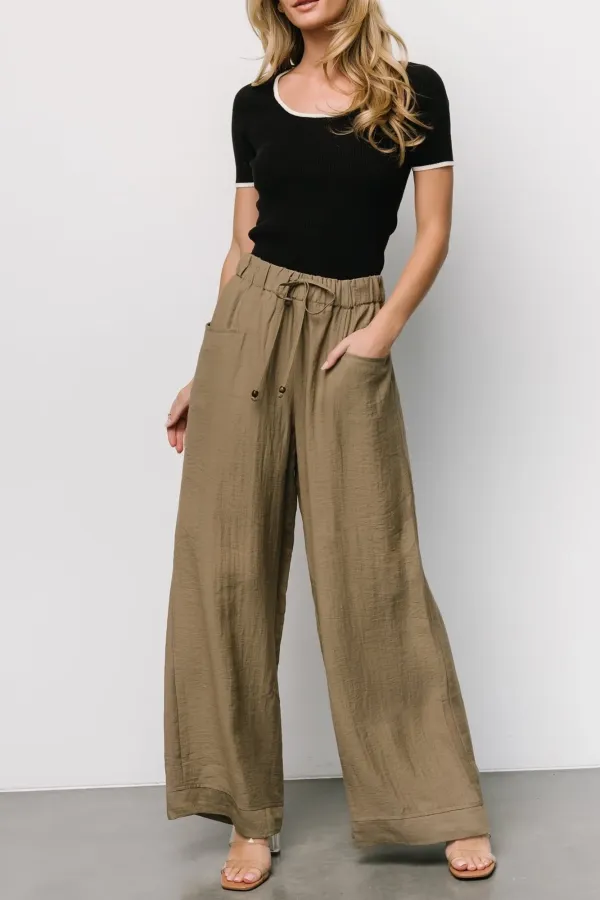 Casual Straight Leg Slim-Fit Loose Pants