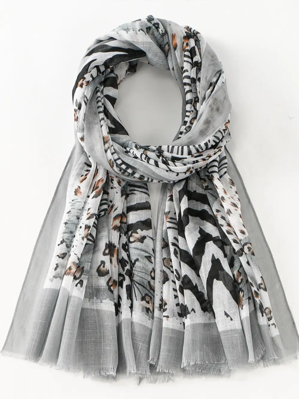 Multi Color Selectable Leopard Print Scarf Shawl Full Year