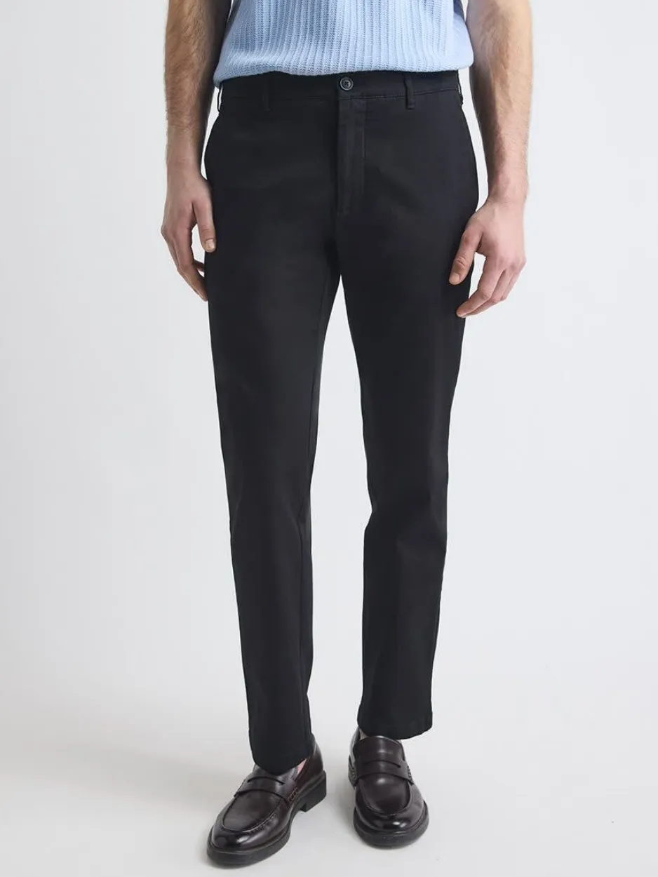 Black Commuting Style Slim-Fit Super-Stretch Pant