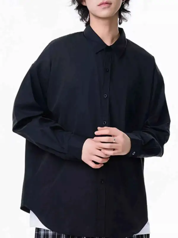 Relaxed Button Up Long Sleeve Shirt
