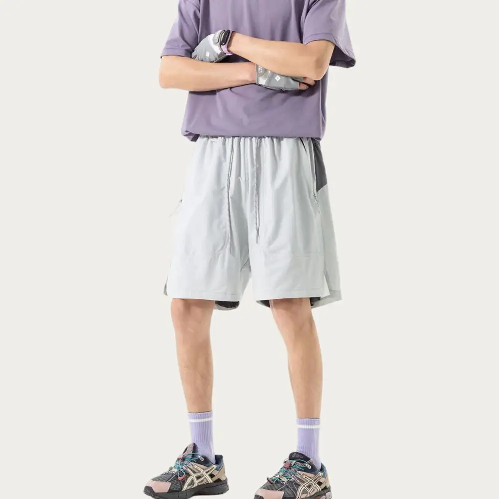 Relaxed Drawstring Side-Pocket Lightweight Men's Athletic Shorts