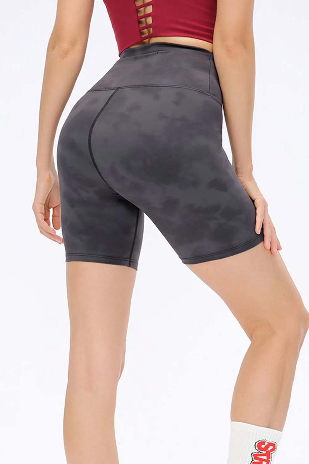 Stretch Wide Waistband Sports Shorts