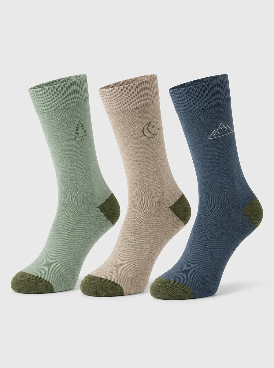 Mountain Women's Three-Pair Crew Socks