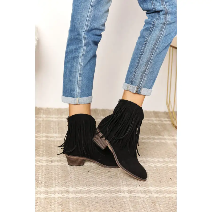 Women S Fringe Cowboy Western Ankle Boots