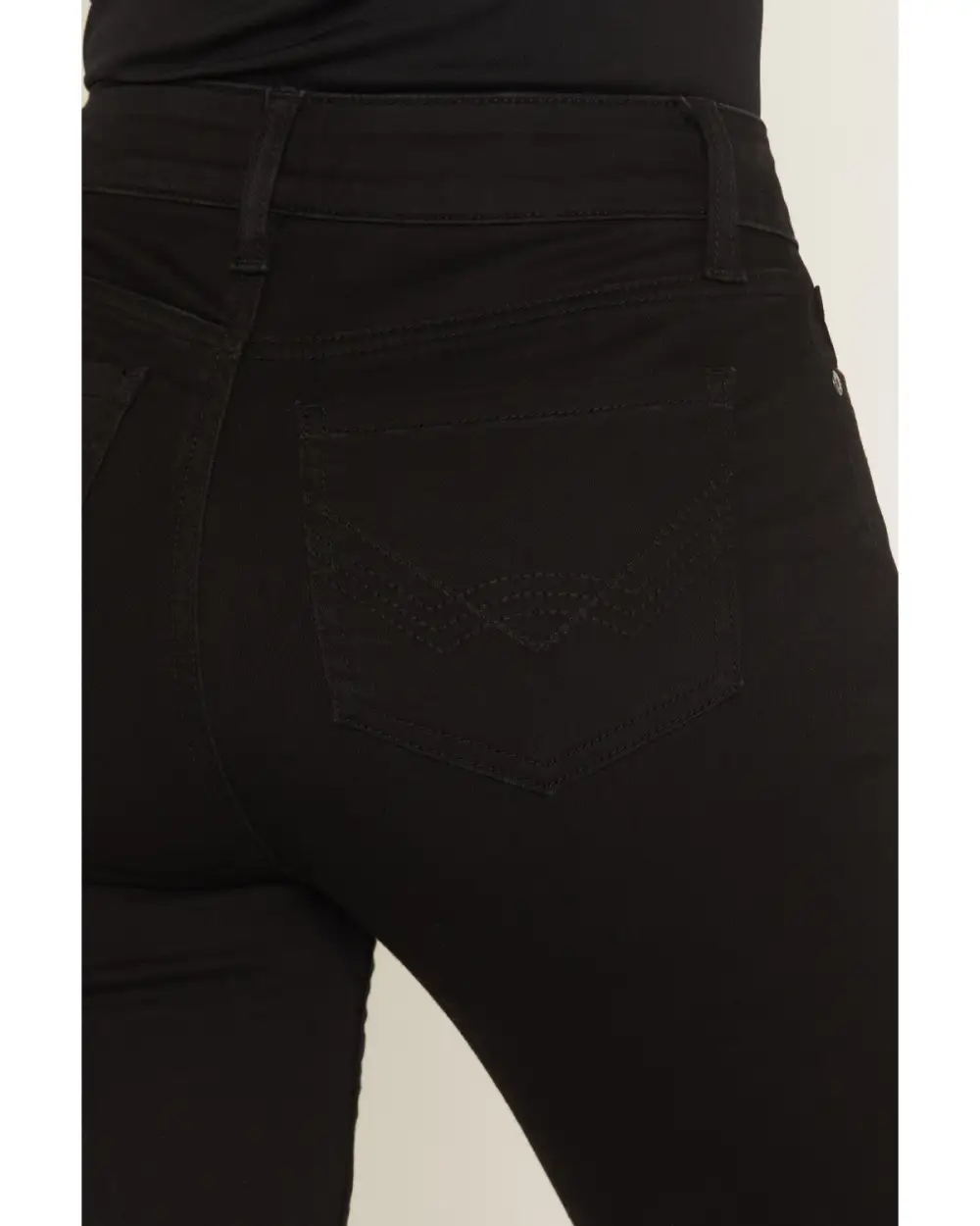 Classic High Rise Bootcut Stretch Denim Studded Jeans