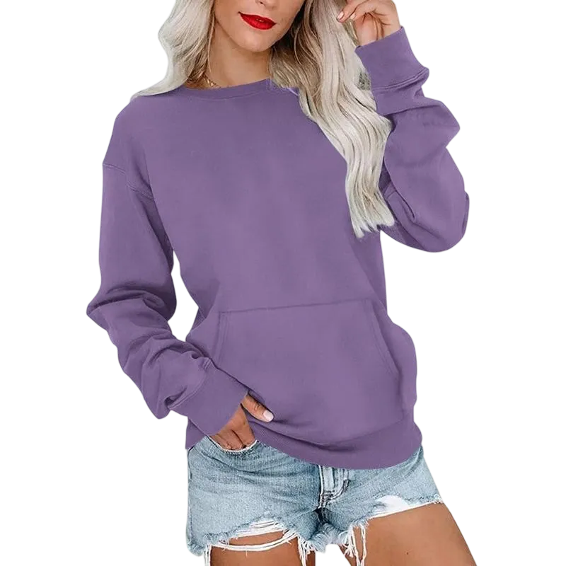 8PACK-Women's Crewneck Hoodless Sweatshir