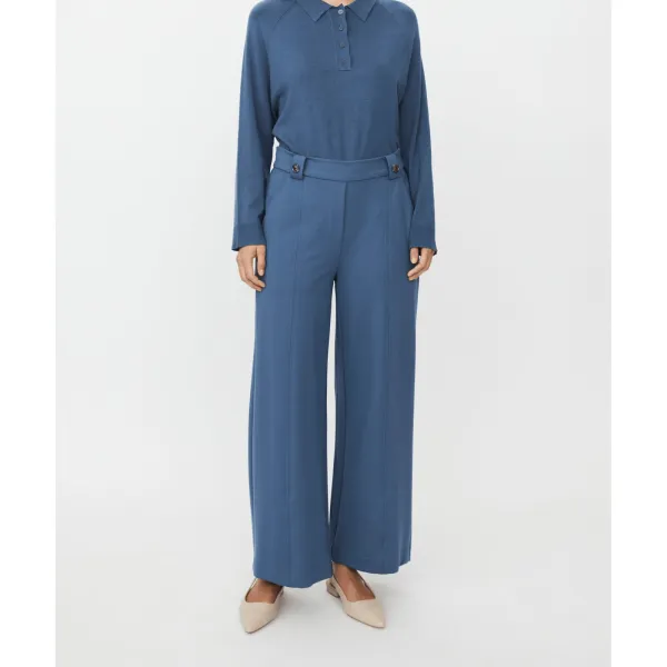 Wide-Leg Jersey Women's Trousers