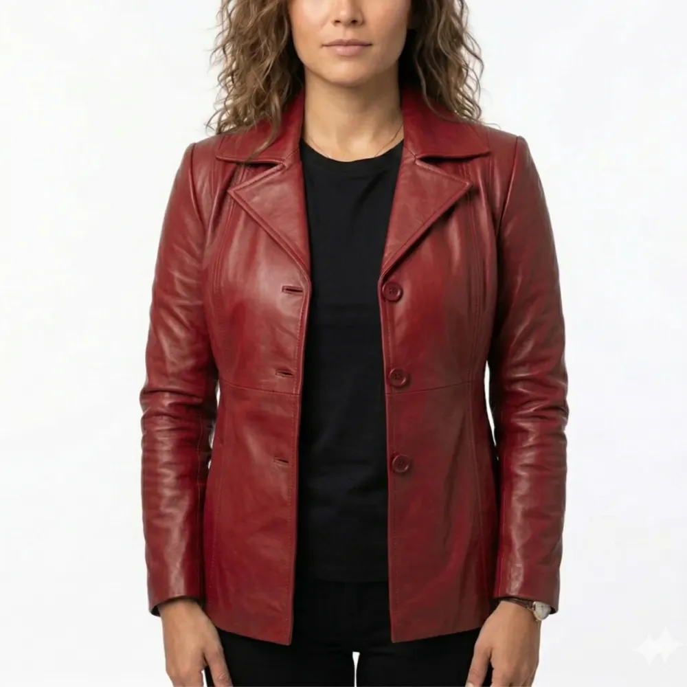 Winter Sheepskin Leather Coat