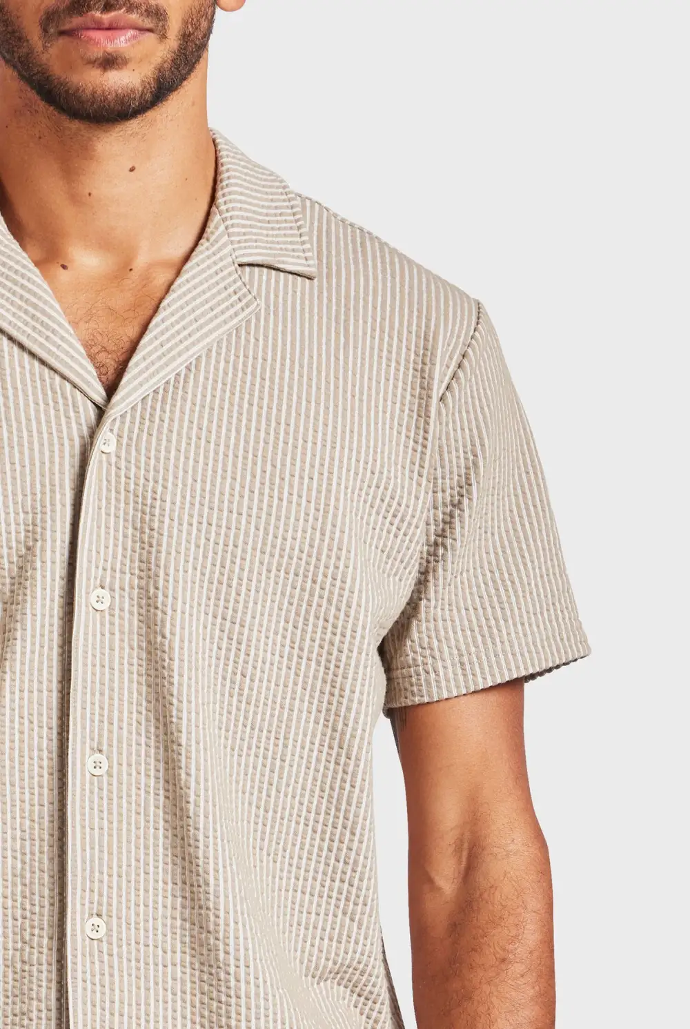 Textured Knit Short Sleeve Shirt
