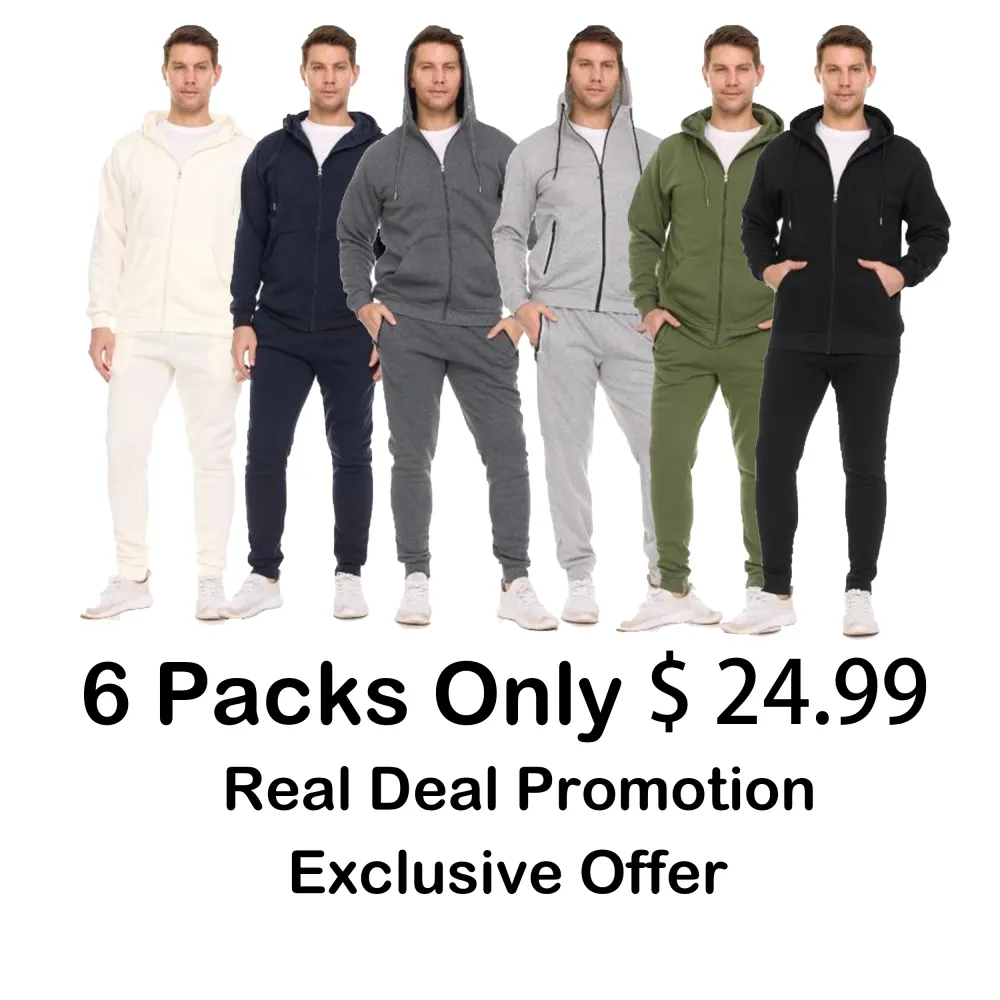Men’s Fleece-Lined Hoodie & Jogger 2-Piece Set – Stay Warm, Stay Stylish