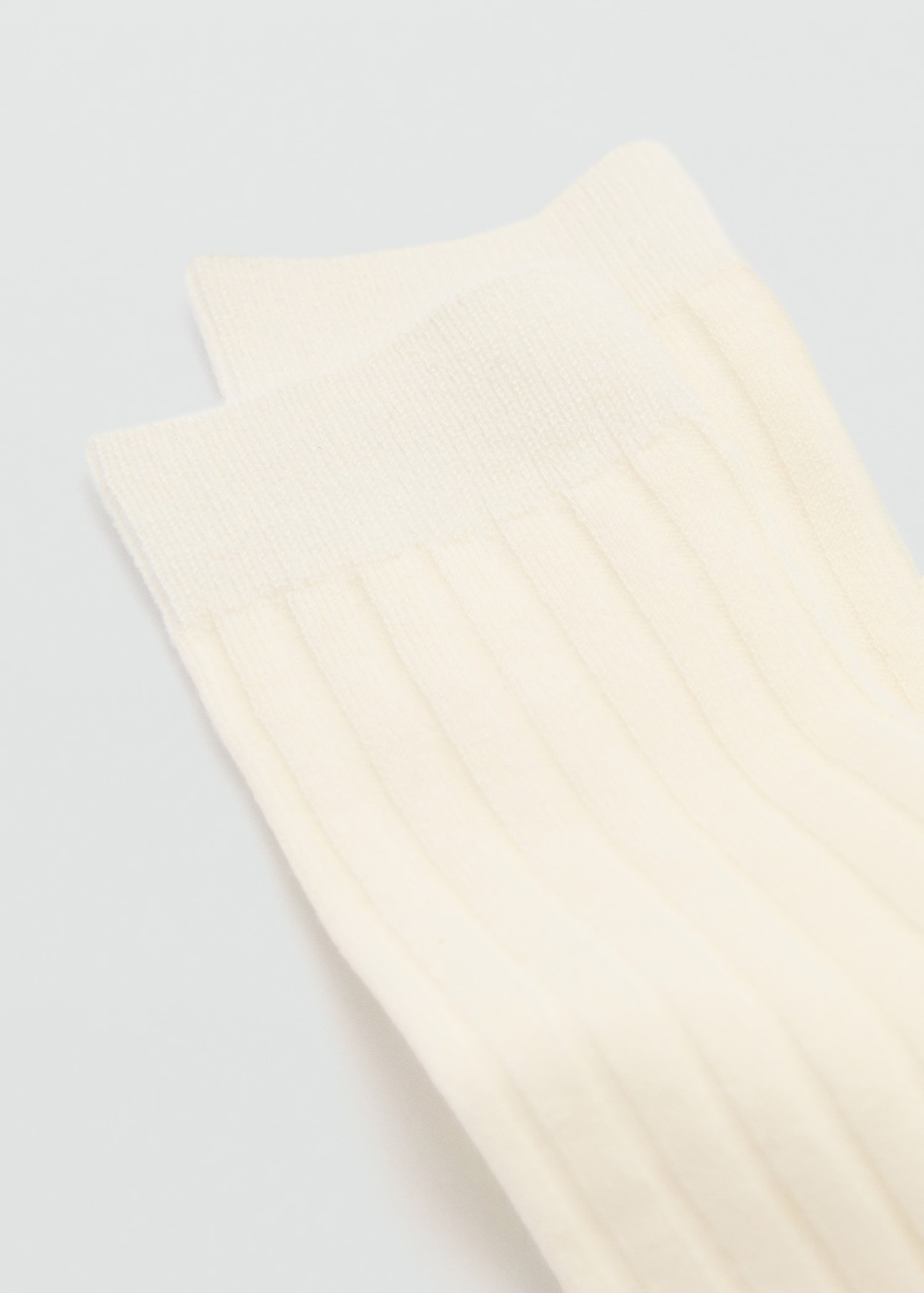 Ecru Casual Style Wool Blend Socks