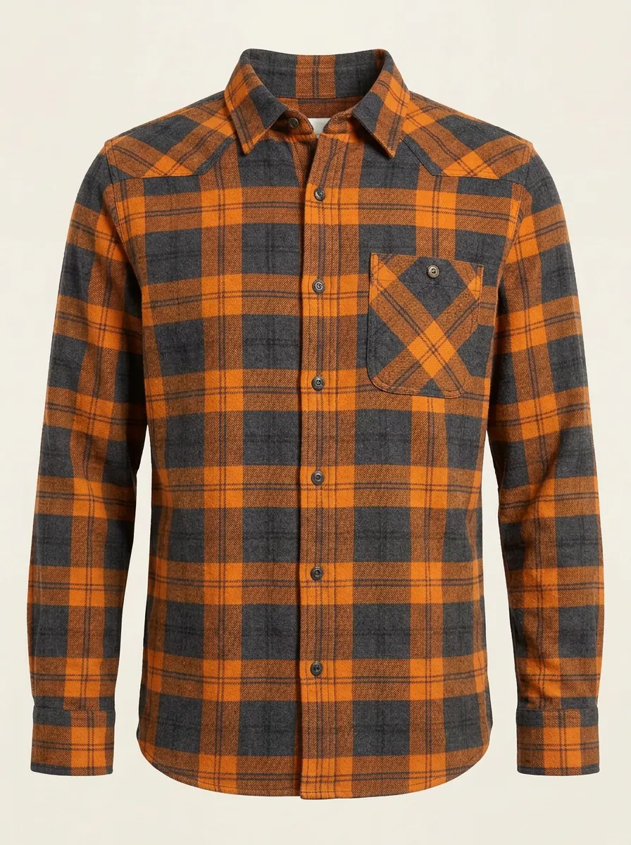 Men's Everyday Plaid Printed Flannel Shirt