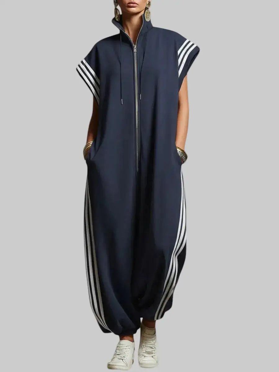 Linen Blend Relaxed Jumpsuit